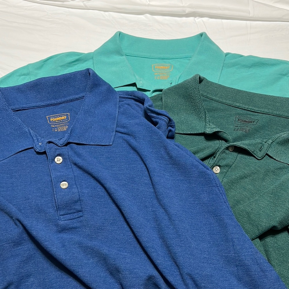 *3bundle* Foundry Big & Tall short sleeve polos